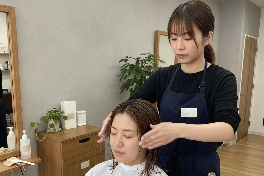 次回の施術時期をカレンダーで考える女性